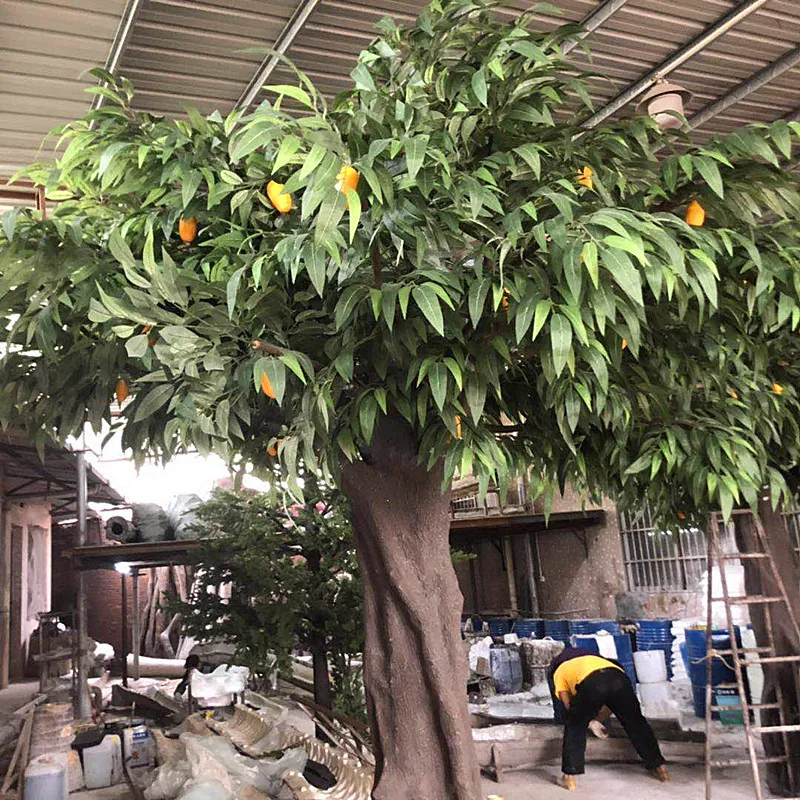Mango tree fruit tree big fake tree 5m artificial plants fiberglass trunk indoor outdoor plants
