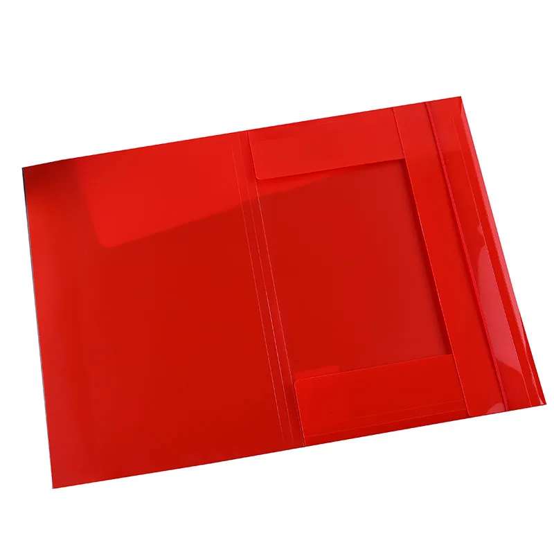 Solid A4 plastic pp file folder with elastic band closure