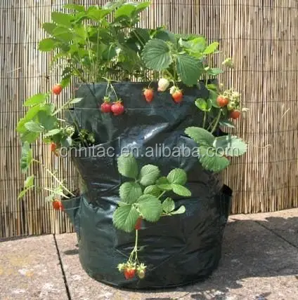 Pop up Strawberry Planter Bag,Grow Bags Strawberry Planter,Plant Pocket Strawberry Grow Bag