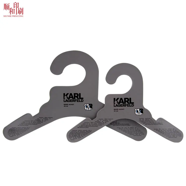 Custom thick cardboard black and white paper hanger for retailer