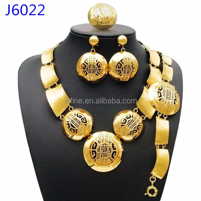 Exquisite hot sale italian gold jewelry sets high quality 18k gold jewelry