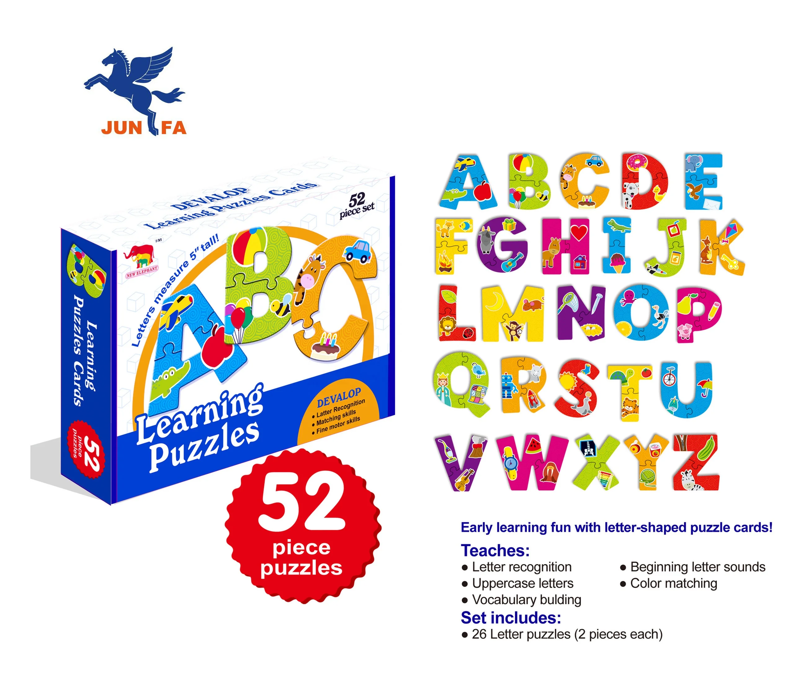 
learning puzzle cards English 