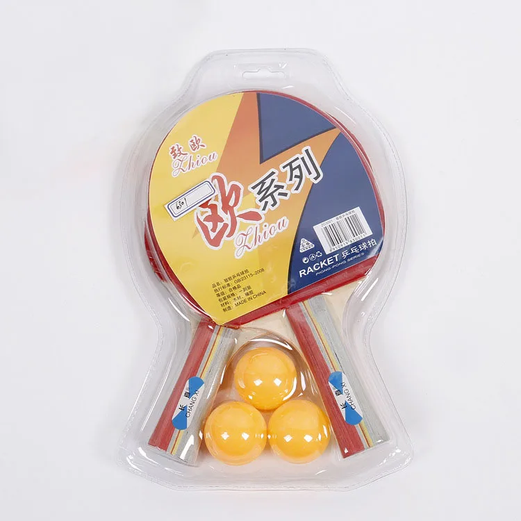 Wholesale High Quality Customized Poplar wood Rubber Table Tennis/Ping Pong Paddle/Racket ping pong set with ping pong balls