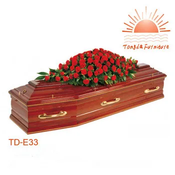 TD-E33 European style solid wood coffin