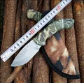 Explorer Camouflage Hunting Knife Fixed Blade Steel Handle Outdoor Survival Knives Factory Wholesale
