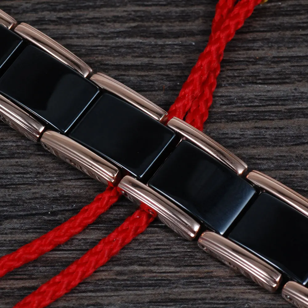Energinox Manufacturer Mens Italy Health Benefit Black Ceramic Bracelet