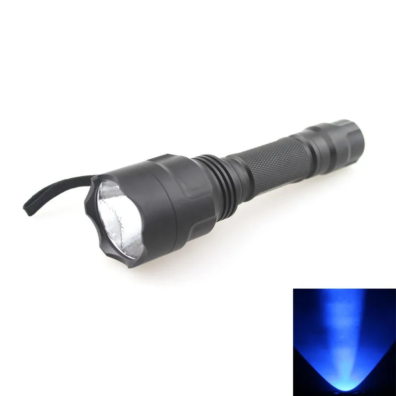 C8 365nm UV Torch Inspection Detection Ultra Violet Flashlight SEOUL 5W 365nm Blacklight for Pets Stain Detector (1x18650)