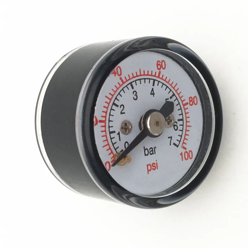 0-7 bar 25mm small mini air compressor pump pressure gauge
