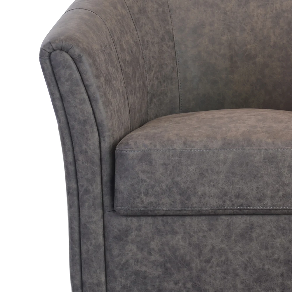 Upholstered Modern Metal Legs Fabric Accent Sofa For Living Room