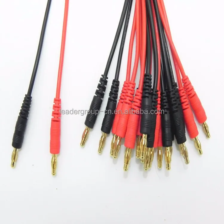 4mm banana plug connector to 4.0 Golden banana plug with cable