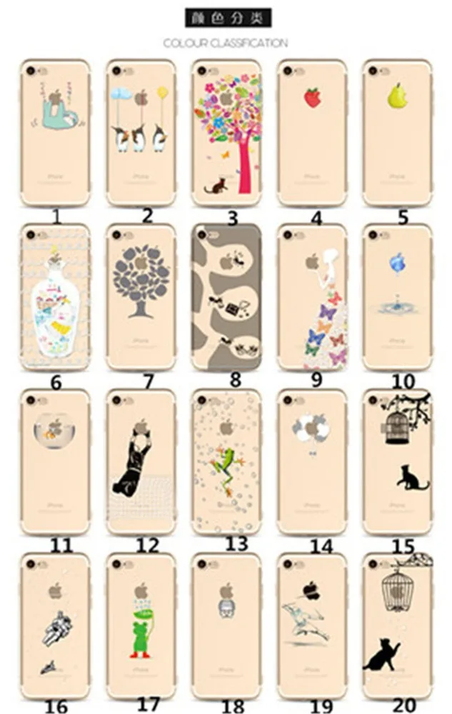 
fruit cat basketball custom Print Transparent Clear Crystal Gel TPU Silicone back Cover Case For iphone 11 pro max xs 7 8 plus 