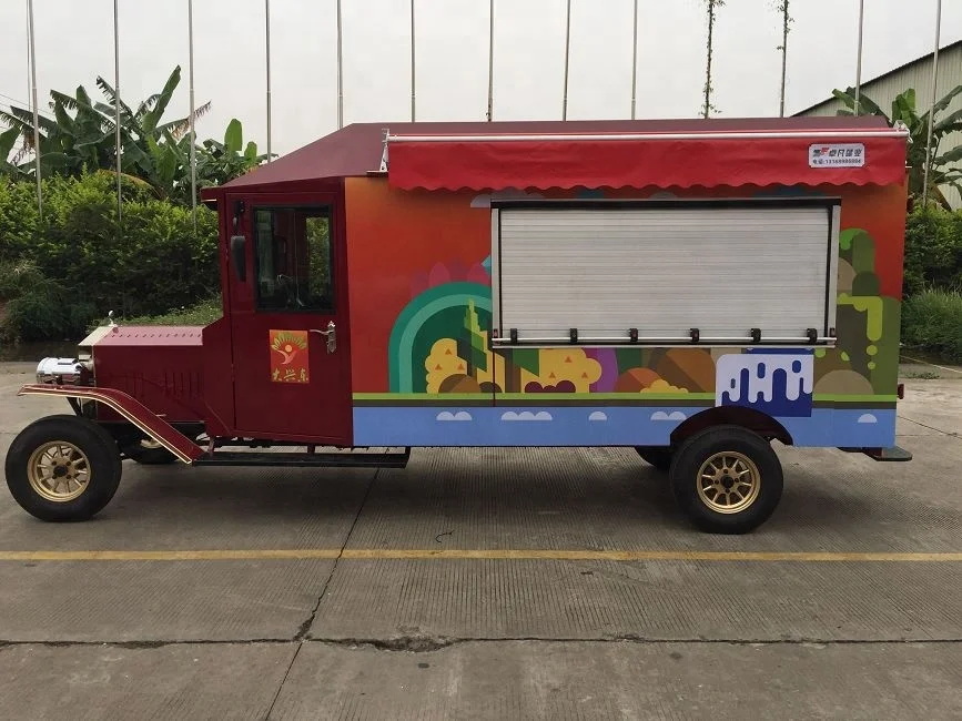 Modern design 2 seater royal mobile vending car electric food truck