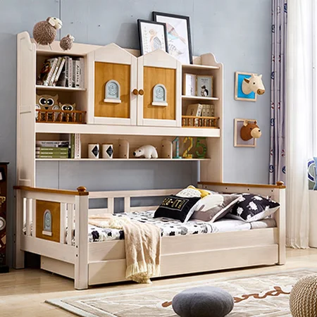 Bisini European Style Kids Combination Bed, Children Bunk Bed With Storage Cabinet  BG700014