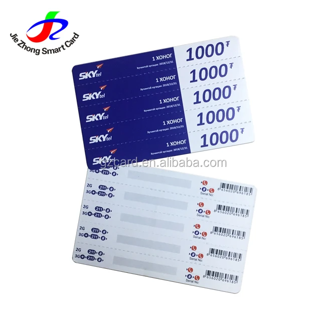 
Printing Customer Design 300gsm Paper Scratch Card Printing Mobile Cell Phone 