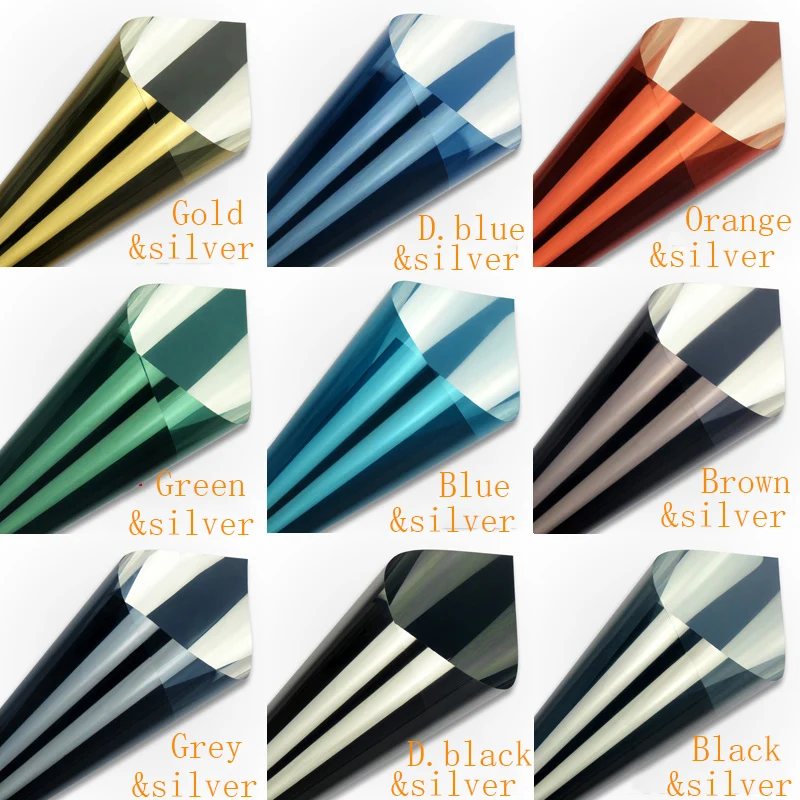 1.52*30M Roll Size Glass Building Mirror Film Heat Reject Protection Film Metal Silver Black 5% Vlt Reflective Paper