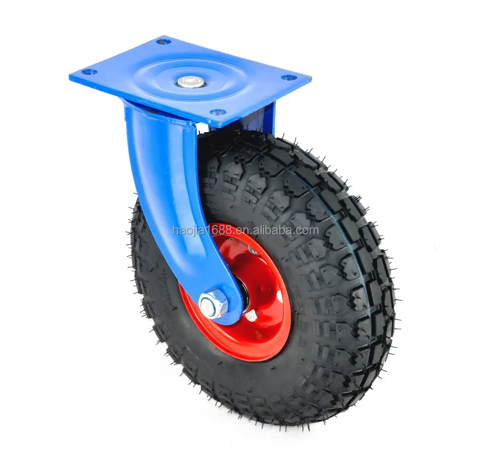 Source factory products 4.10/3.50-4 swivel rubber Pneumatic tyre casters