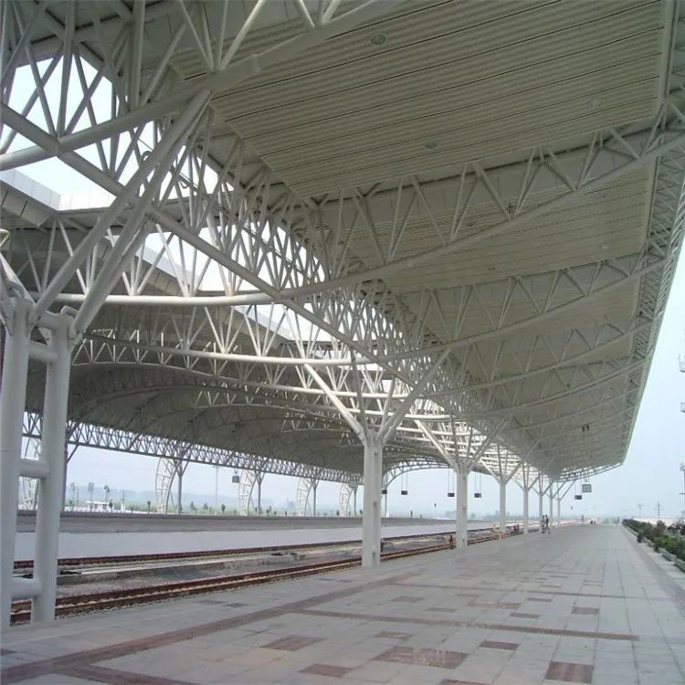 Andy Steel Structure Railway Station Galvanized Prefab Steel Roof Truss Design