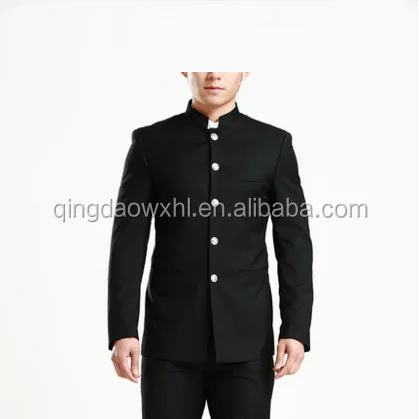 Облегающий костюм с воротником-стойкой, индивидуальный мужской блейзер в китайском стиле