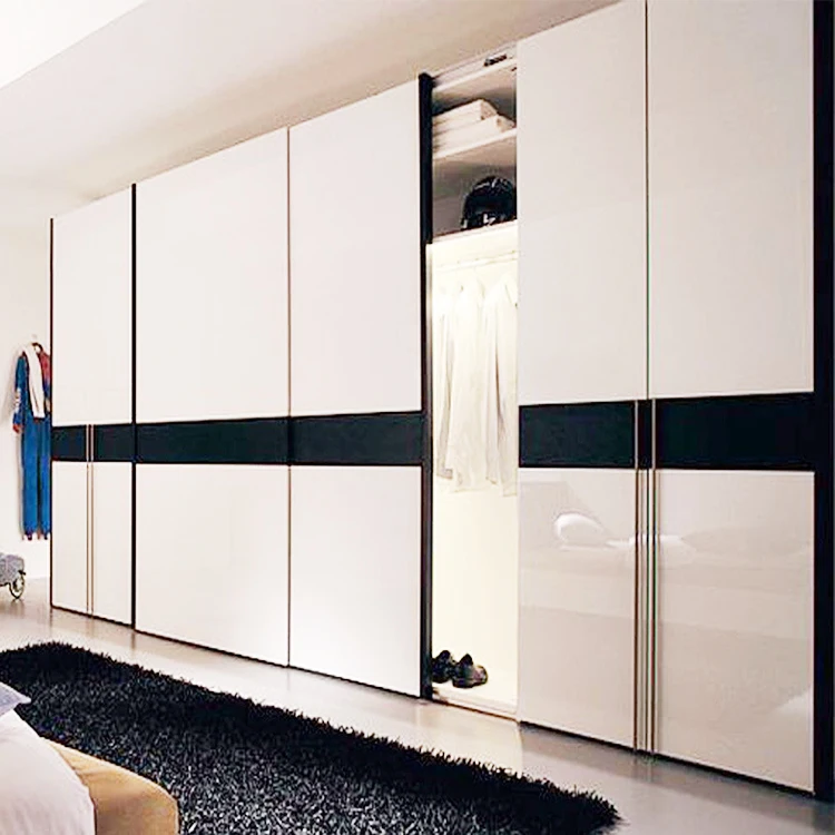 Luxury customized glossy lacquer door wardrobe