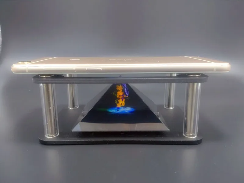 Планшет голографический проектор Веселый 3D проекционный дисплей стенд четыре пирамиды самолет для iPad