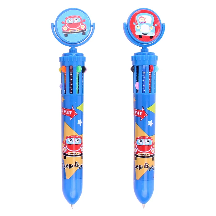 Licheng BP9109 10 Color Shuttle Pen, Fancy Multi Colored Retractable 10 in 1 Ballpoint Pen with Logo