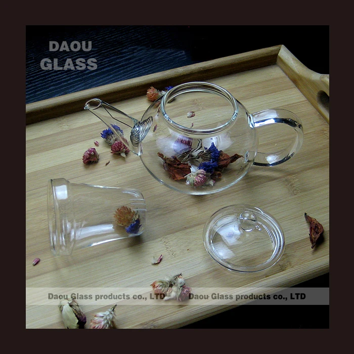 novelty small glass teapot with infuser,chinese tea kettle