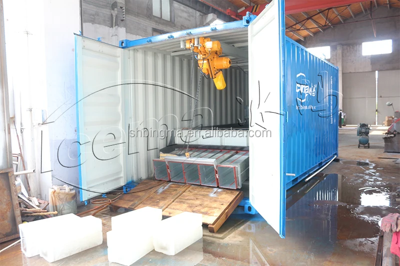Hot Sale 1T 3T  5T 7T 8T 10 ton Containerized Ice Block Maker Machine Block Ice Making