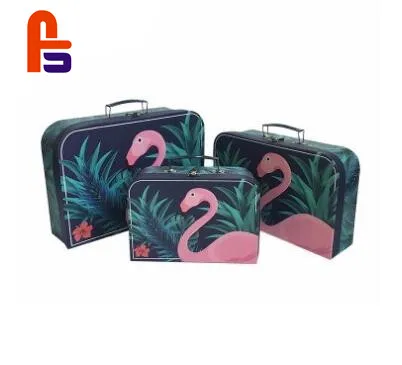 Baby Clothes Shoe Paper  Gift Set Cardboard  Suitcase Boxes Natural Handmade Cardboard Suitcase Gift Box Toy Packaging Box