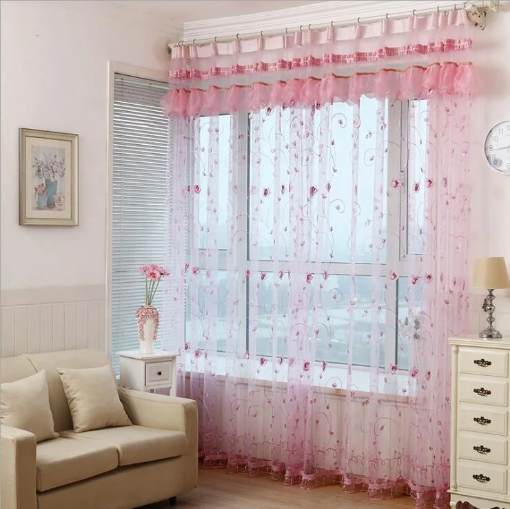 Заводская распродажа, высококачественные вышитые шторы из прозрачной вуали в европейском и корейском стиле, декоративные прозрачные шторы, шторы