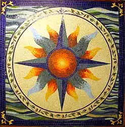 Marble Mosaic tile Round Mosaic Medallion Floor Patterns
