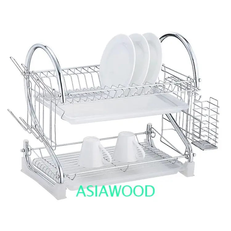 The Best and Cheapest desktop 2 tier iron kitchen dish bowl rack