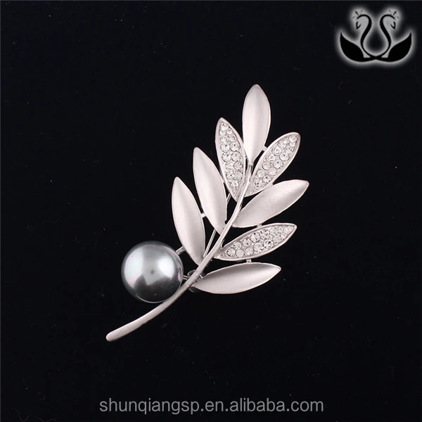 
Nickel & Lead Free Vintage Style Leaf Brooch Wholesale China Yiwu Market 