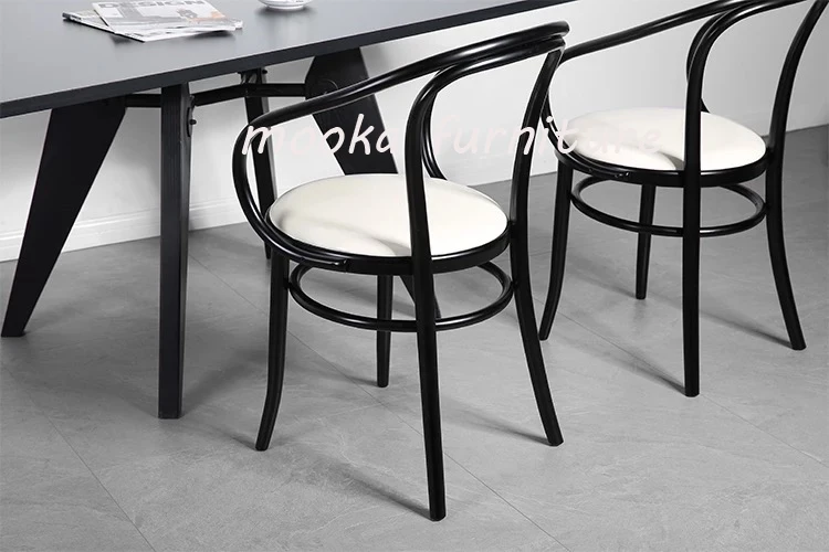 comfortable upholstered dining chair with arms restaurant armchair thonet cafe bentwood chair