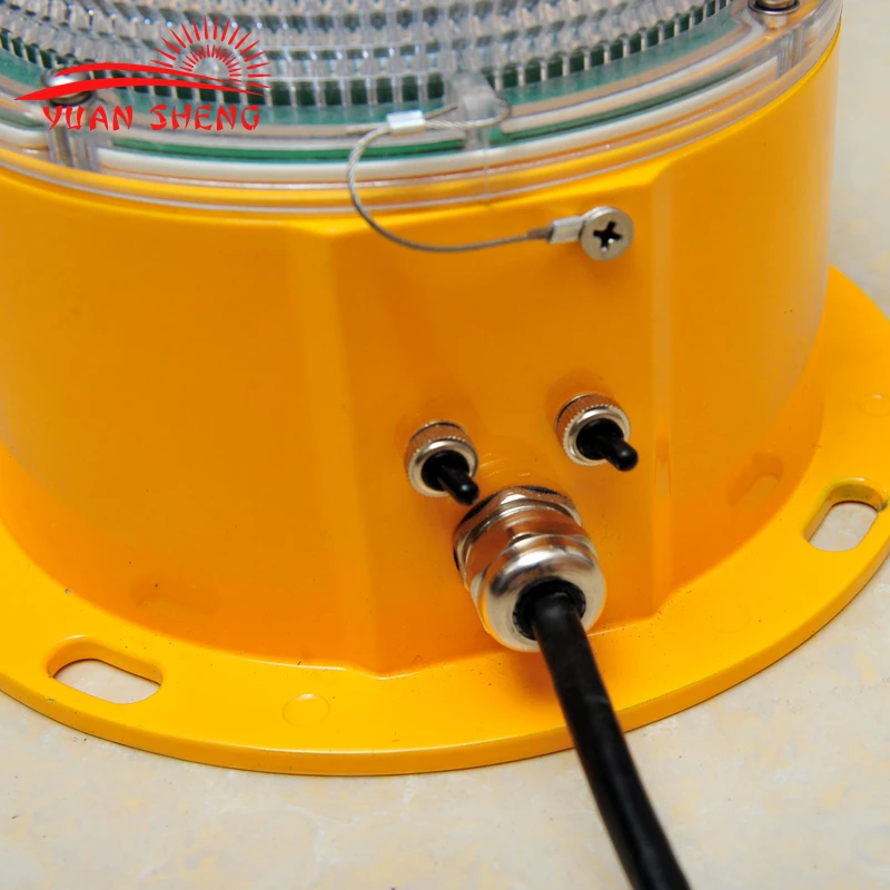 Solar IP68 LED Helipad Aviation Obstruction Light With Bird Spike