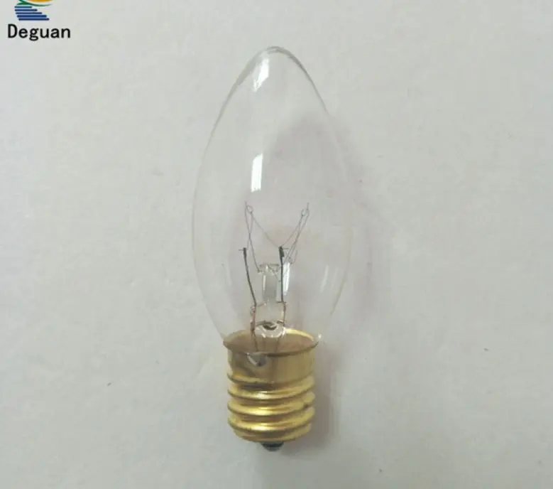 C9 E14 Clear shell lighting tungsten candle filament bulb for sale