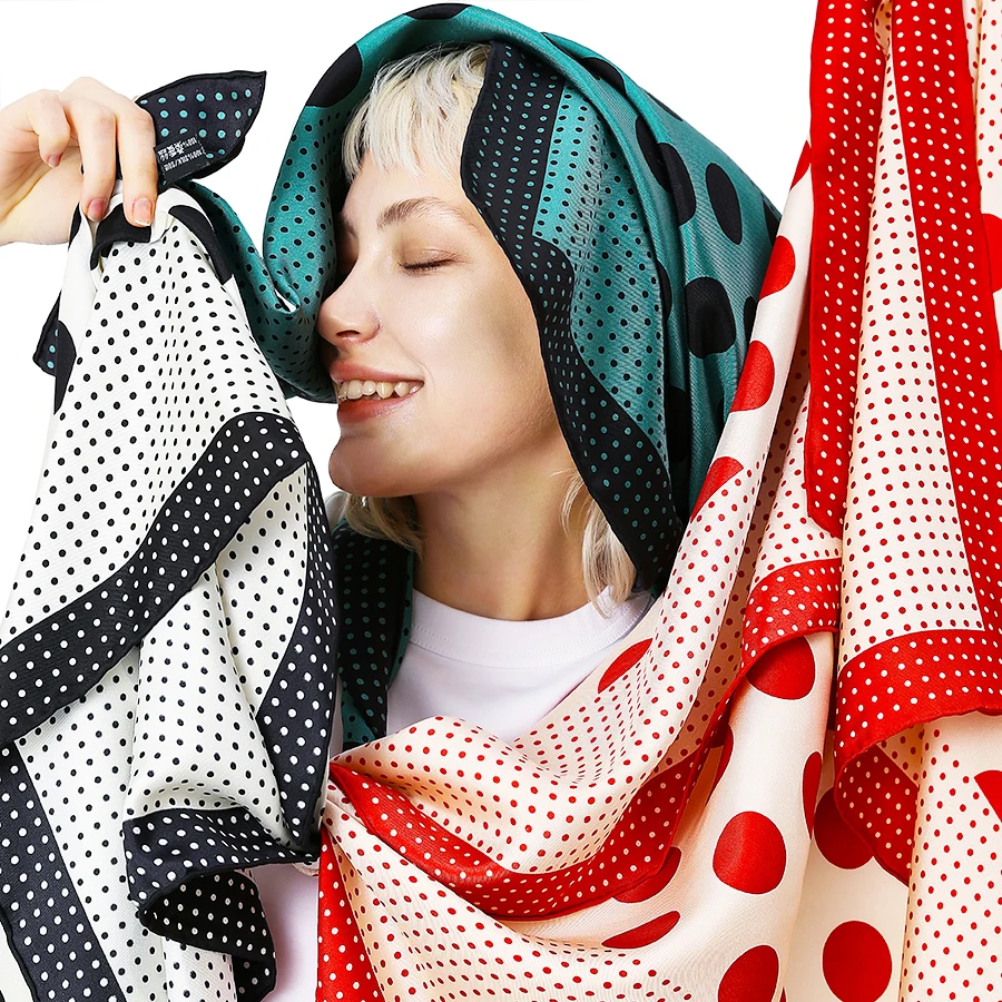 Direct manufacture wholesale large square silk shawl 90x90cm scarf 100% pure for gift