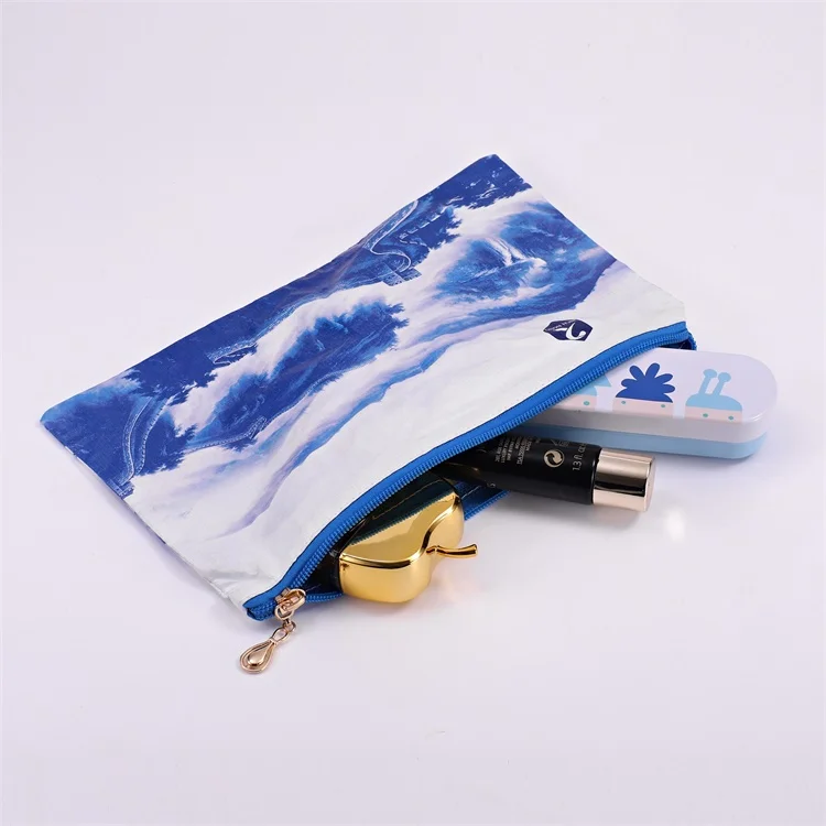 Eco Friendly Waterproof Tyvek Paper Makeup Bags Private Label With Low MOQ