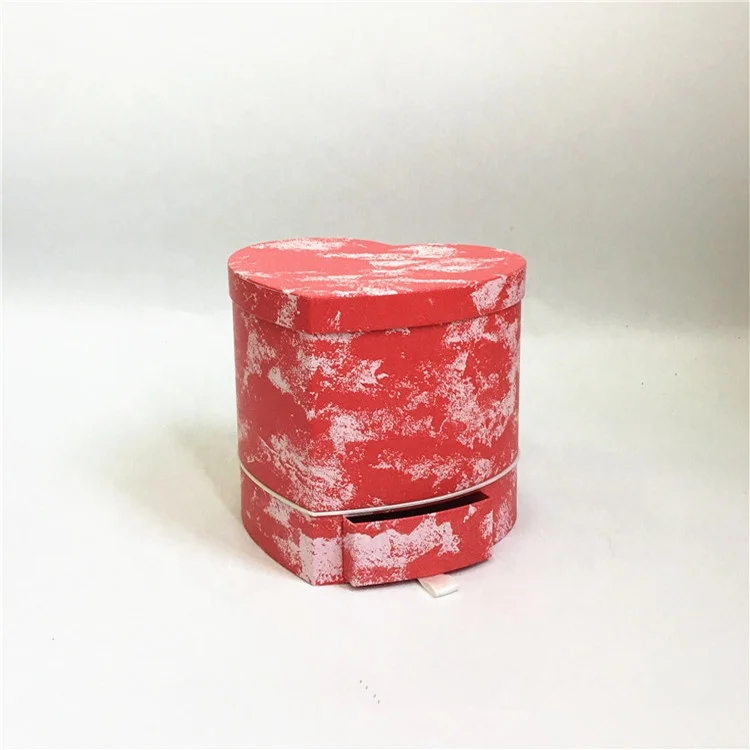 High quality special paper roses flower packing box with drawer