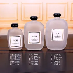 12oz Clear glass wine bottle glass whisky vodka packing jars