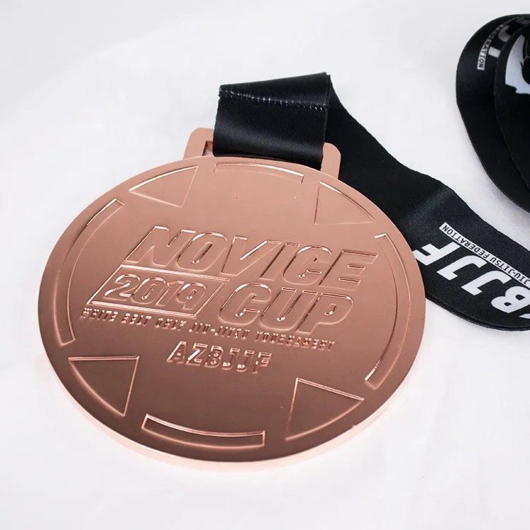 Бесплатная лента под заказ цинковый сплав блеск медь Jujitsu спорт награды медали металл