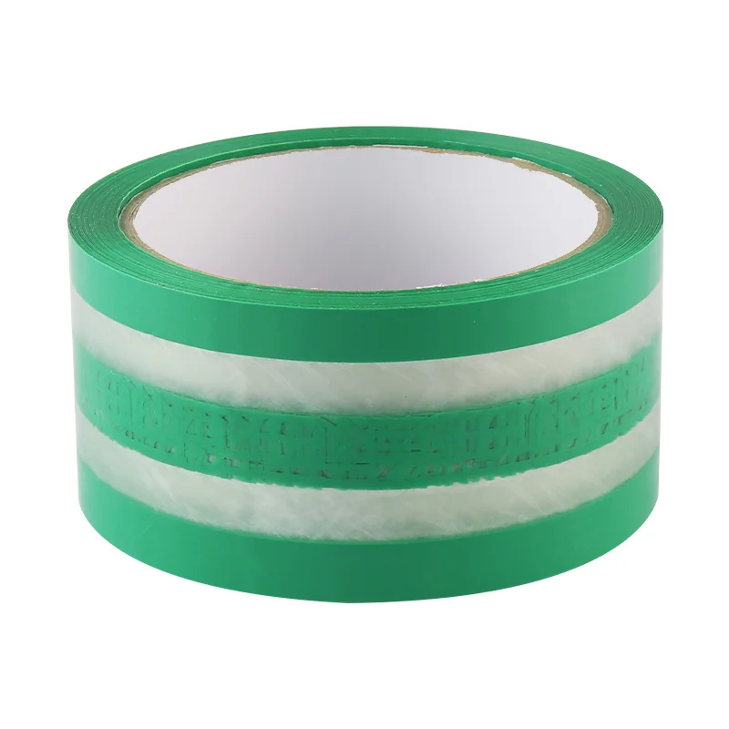 66m 48mm 45 micron green color bopp adhesive box packaging tape for carton sealing