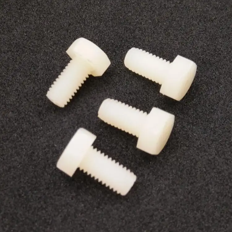  Пластиковые винты с шестигранной головкой нейлоновые крепежные машины резьбы M5 стандарт DIN 933