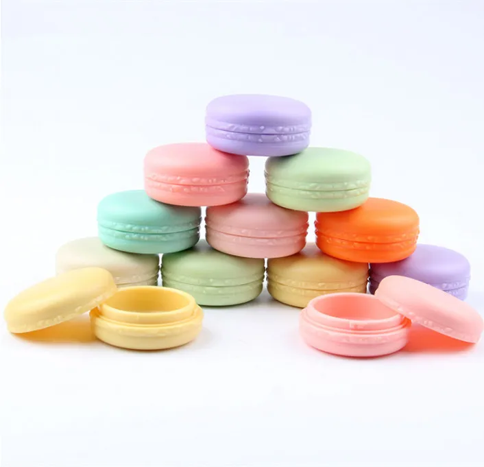 
10ml Cosmetic Luxury Cream Container Empty Macaron Shape Plastic Jar 