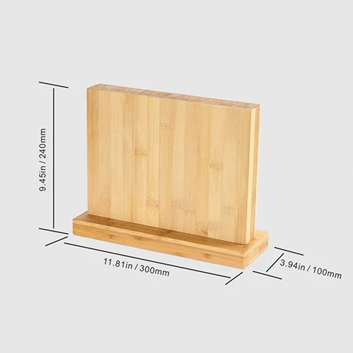 customizable magnetic knife block holder with  bamboo box knife holder