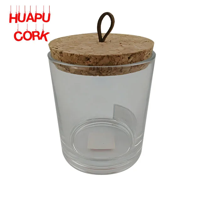 cork bark cork lid for candle cup glass