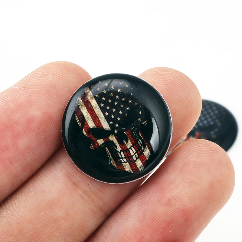 ETIE creative design Hot selling New Products 3D stickers cars Custom Metal Badge With Epxoy for bmw audi Round drum decal decor