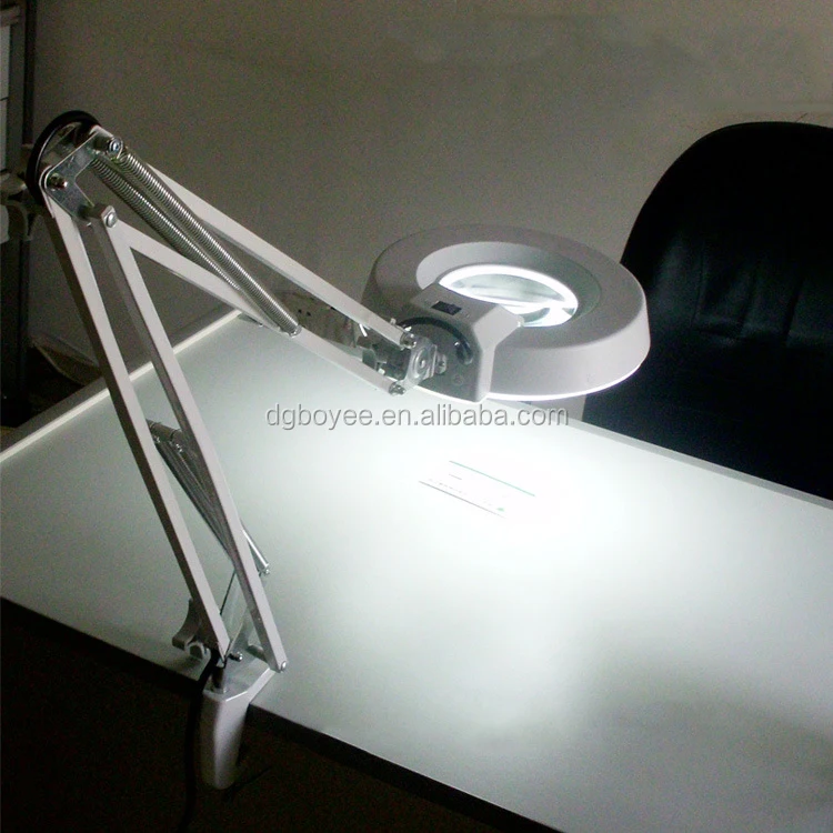 Светлое белое стекло/Голубое увеличительное стекло от/LT-86A LED/флуоресцентная настольная Лупа с зажимом лампа увеличением