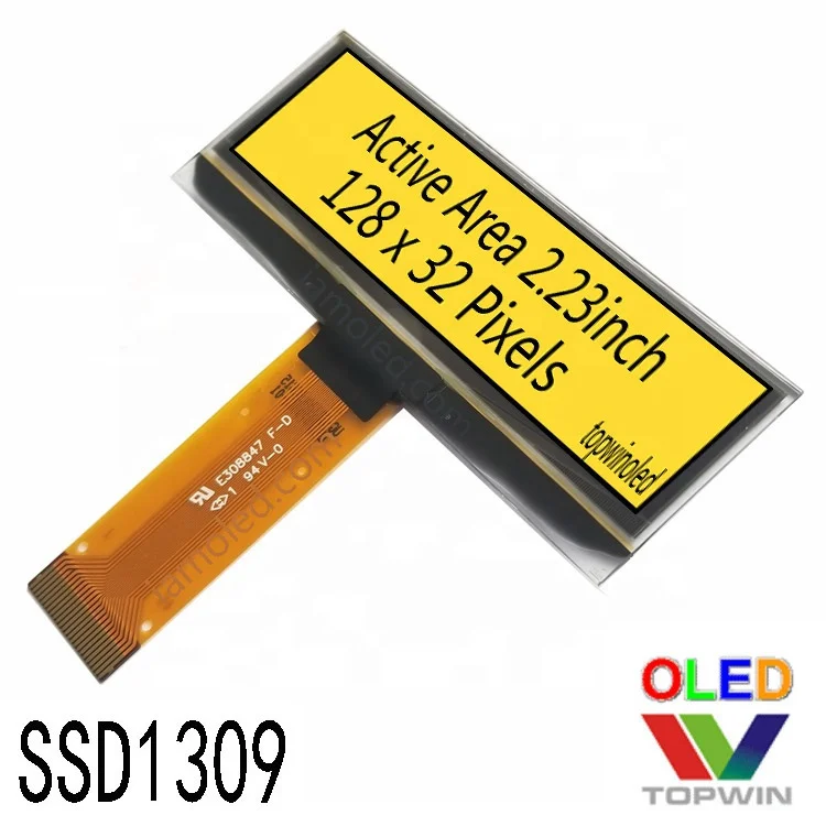 Topwin 2,23 '2,23 дюйма 2,23 128x32 низкой мощности мини oled дисплей Панель UG-2832ASWMG01 с I2C SPI параллельный интерфейс ssd1309