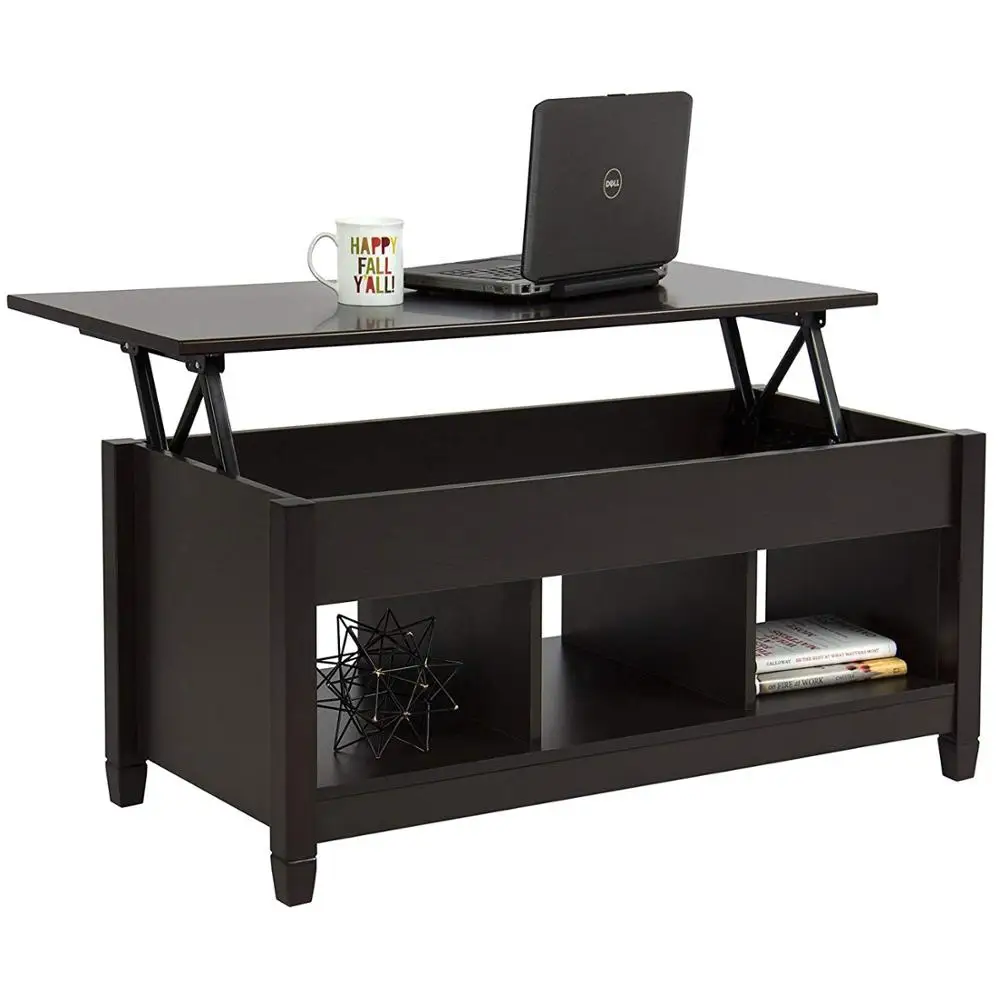 Coffee Table Lift Top Storage TV Stand  With Hidden Compartment Lift Tabletop Furniture