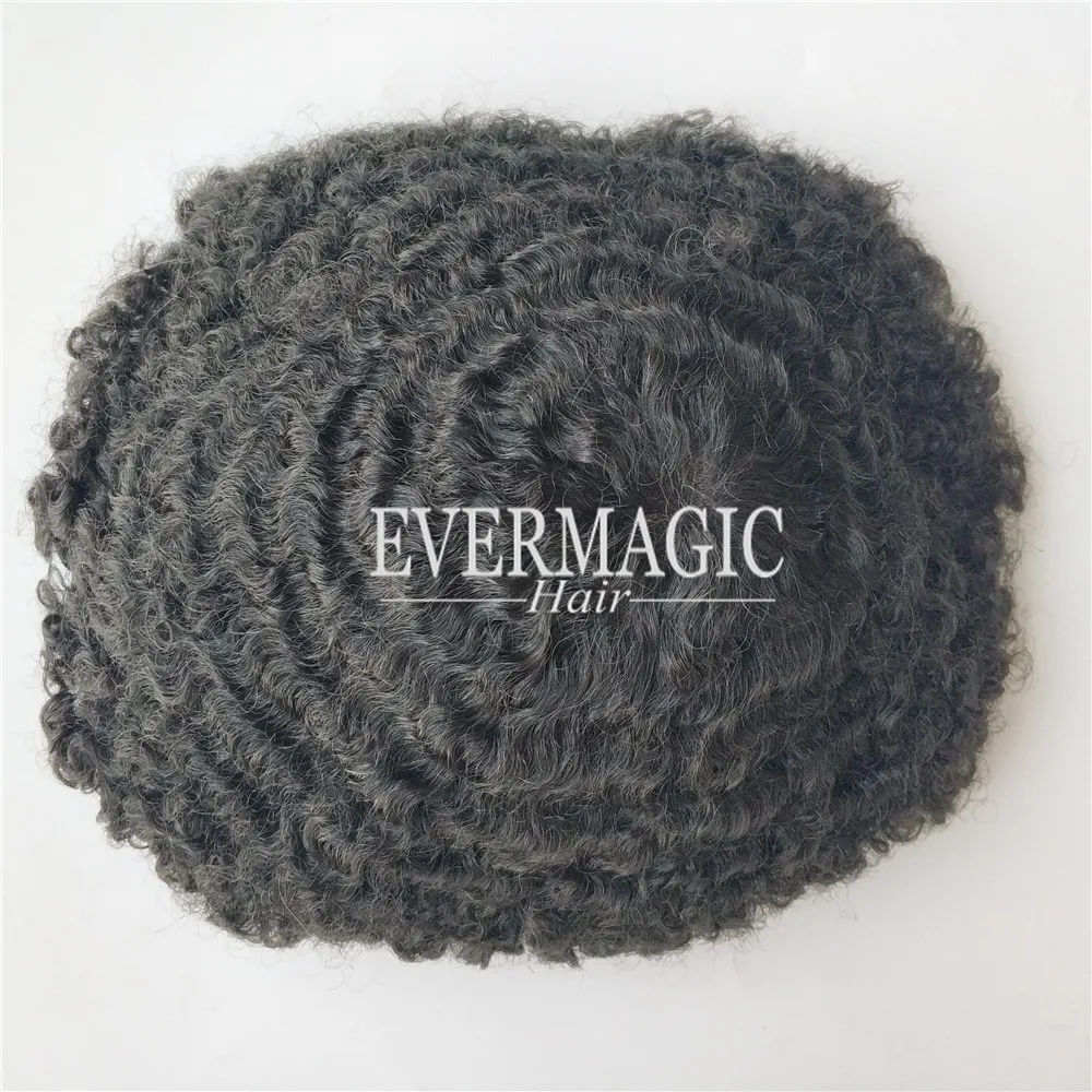 10 мм афро курчавый мужской парик для черных мужчин кусочки Сменные человеческие волосы парики для выпадения волос для мужчин
